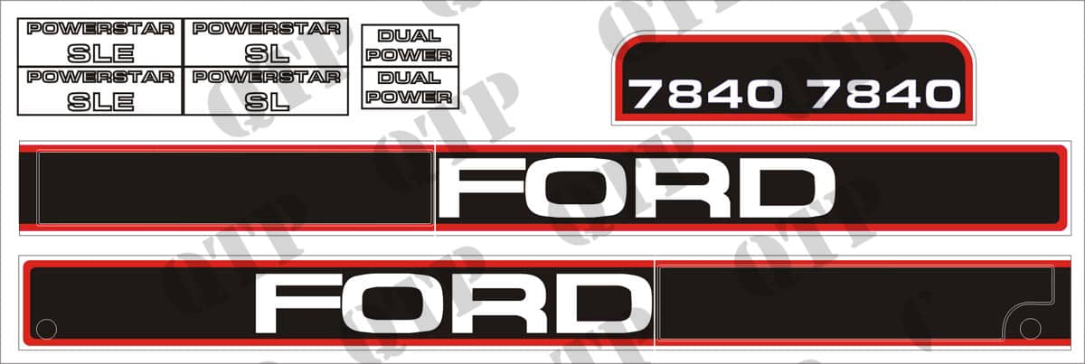 81878984 New Holland "40 Series" Tractor "Dual Power" Decal 